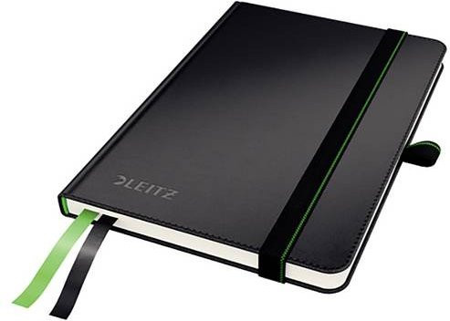 Leitz Notizbuch A6 mit Hardcover, kariert, Schwarz, 80 Blatt - Bild 1