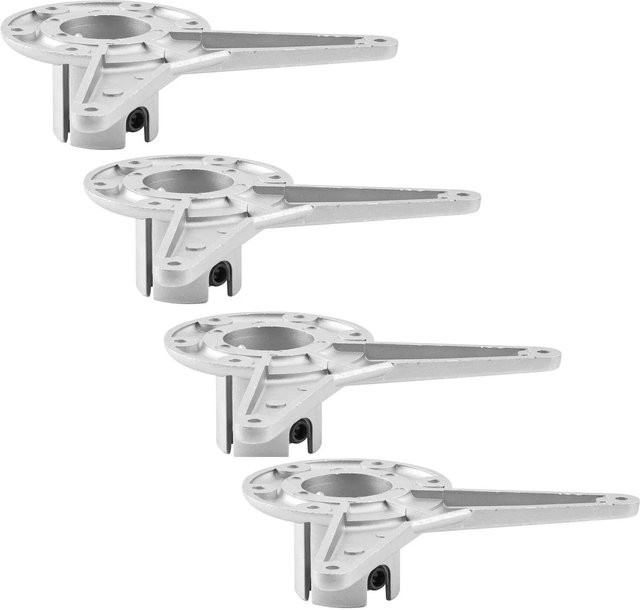 vasalat Set Camar Tischbeinbefestigung oben für Tischbeine Ø 50 mm aus Aluminium in Silber, 4 Stück - Bild 1