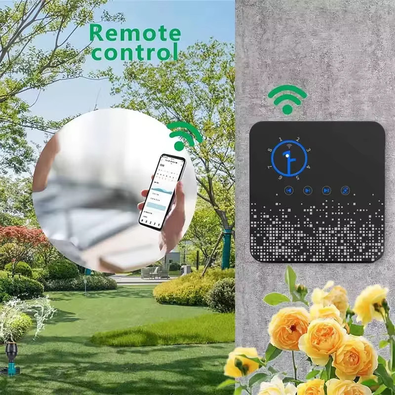 Tuya Smart WiFi Sprinkler Controller mit 8 Zonen, Automatischer Bewässerungstimer für Alexa und Google Smart Home, Schwarz - Bild 5