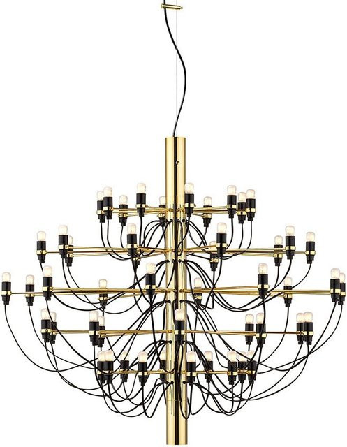 Flos 2097/50 Kronleuchter in Messing mit LED-Leuchtmitteln im Vintage-Look - Bild 1
