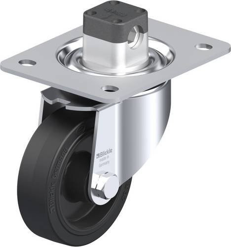 Blickle Lenkrolle LK-POEV 100R-3-CS11 mit Feststeller in Schwarz und Grau, Rad-Durchmesser: 100 mm, Tragfähigkeit: 200 kg - Bild 1