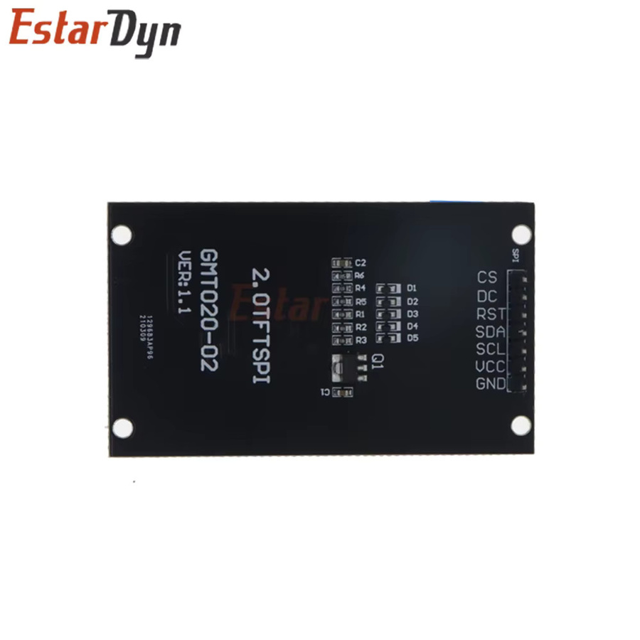 Estardyn 2,0 Zoll TFT LCD Display Modul ST7789V, 240x320 SPI Vollfarbiger Bildschirm in Schwarz für DIY - Bild 2