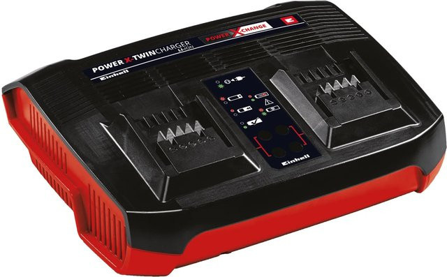 Einhell Power X-Change Power-X-Twincharger 3 A Ladegerät in Schwarz-Rot - Bild 1