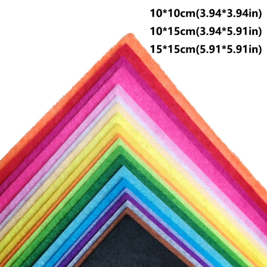 40 Stück bunte Filzstoff-Quadratblätter, 1 mm dick, für Handarbeiten und DIY-Projekte - Bild 5