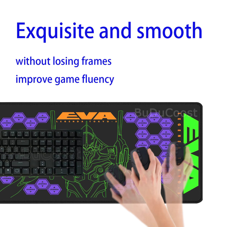 Potdemiel Evangelion Mauspad XXL Gamer Schreibtischunterlage mit HD-Druck in Multicolour - Bild 3
