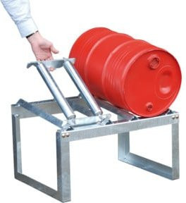 Bauer Südlohn Rollenauflage RA 60 für 60 l Fass, feuerverzinkt, Silber - Bild 1