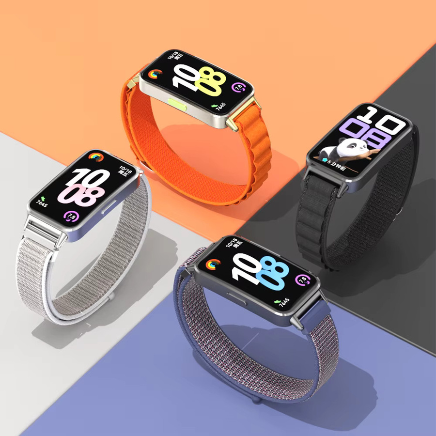 MIJOBS Nylon-Ersatzarmband für Huawei Band 11 10 9 8 in Pink - Bild 2