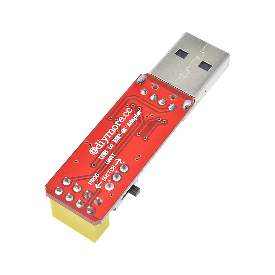 CH340C USB zu ESP8266 Adaptermodul für ESP-01 und ESP-01S Programmierer in Rot - Bild 2