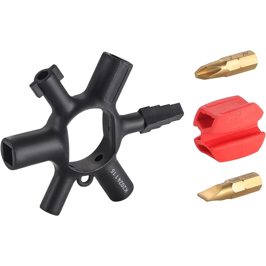 NIUXIANG 9-in-1 Universal-Verteilerschrank-Schlüssel und Multifunktions-Handwerkzeug in Schwarz - Bild 6