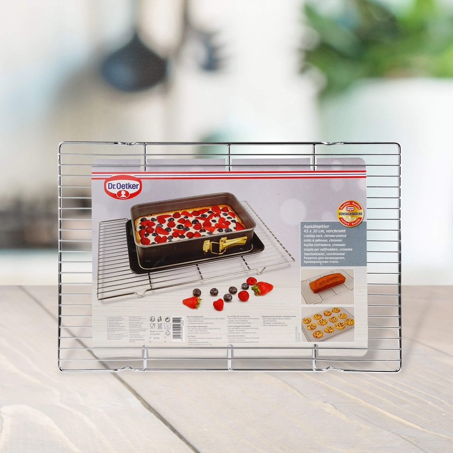 Dr. Oetker Kuchengitter aus Edelstahl, eckig, Farbe: Silber, B: 45 cm, T: 30 cm - Bild 2