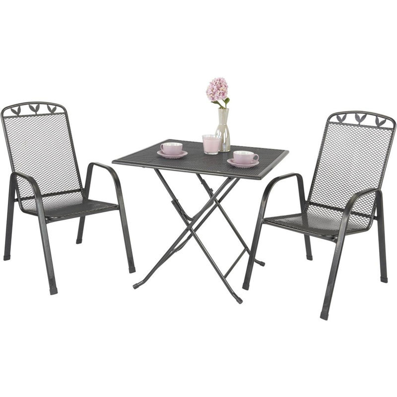 POCOline Stapelsessel Pia in Grau aus Metall, B/H/T: 55 x 98 x 74 cm - Bild 2