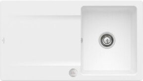 Villeroy & Boch Spüle Siluet 50 Flat flächenbündig mit Ablaufgarnitur und Exzenter in Stone White - Bild 1