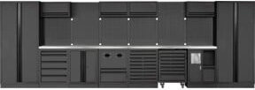 Kraftwerk Mobilio 8er Kombi Werkstattset in Anthrazit mit 2x Hochschrank, Werkstattwagen und Unterschrank, Modell 3964QIX - Bild 1