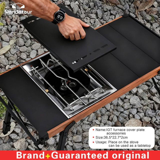 Pandatour IGT Modulare Camping-Kombinationseinheit für Outdoor-Picknick und Barbecue in Schwarz - Bild 1