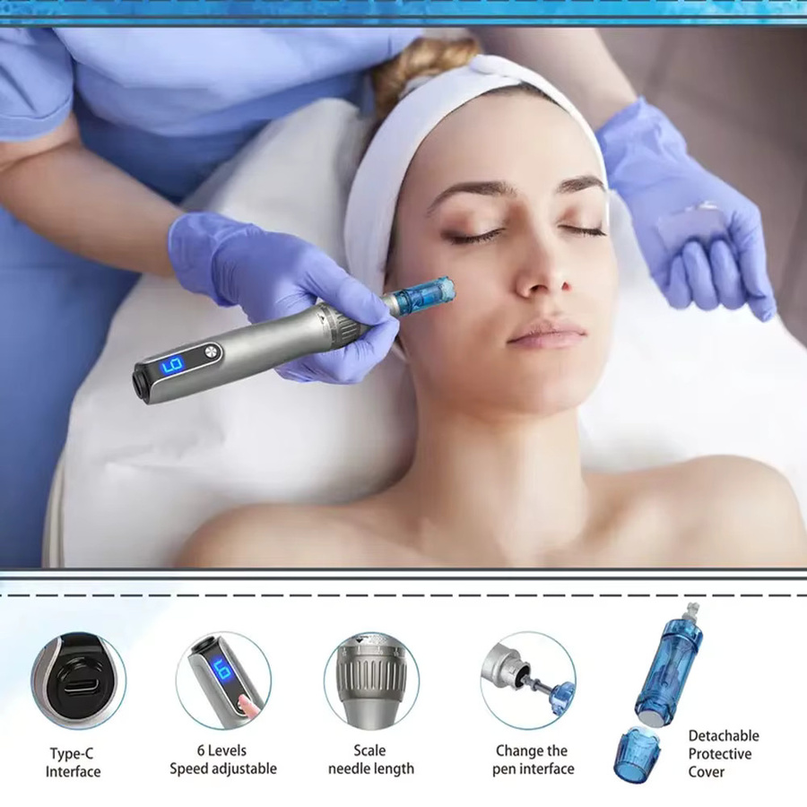 Dr. Pen M8S Microneedling Pen, kabellos, 2 Ersatzkartuschen, 0,25 mm - Bild 4