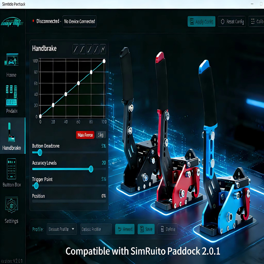 Sim Rui USB Handbremse für PC Simracing Simulator Drift Lenkrad Hebel - Bild 3