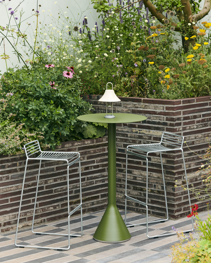 HAY Hee Bar Stool aus Metalldraht in Silber, pulverbeschichtet - Bild 2