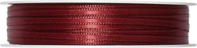 Halbach Satinband aus Polyester in Bordeaux, Breite: 0,3 cm, Länge: 10 m - Bild 1