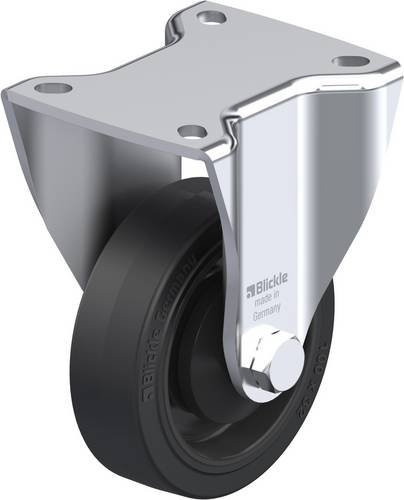 Blickle BH-POEV 100K-1 Bockrolle in Schwarz und Silber mit 100mm Rad-Durchmesser und 200kg Tragfähigkeit - Bild 1