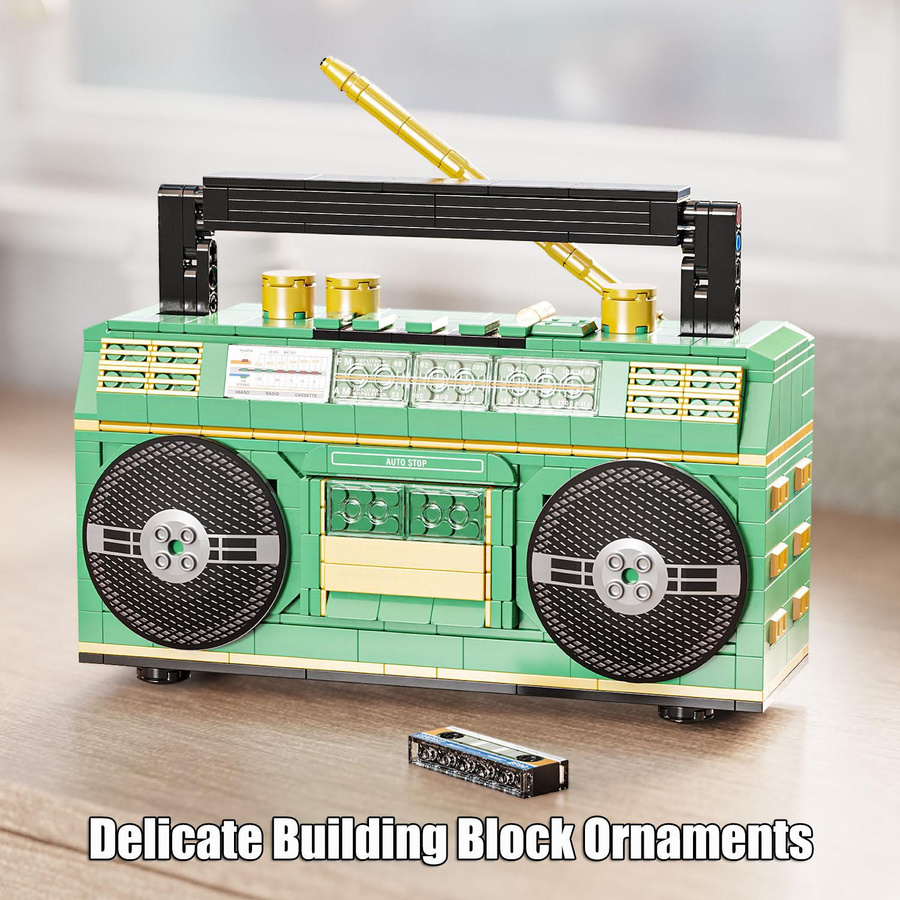 YCOLE Vintage Radio-Recorder Konstruktionsbaustein 3D-Puzzle 781 Teile - Bild 3
