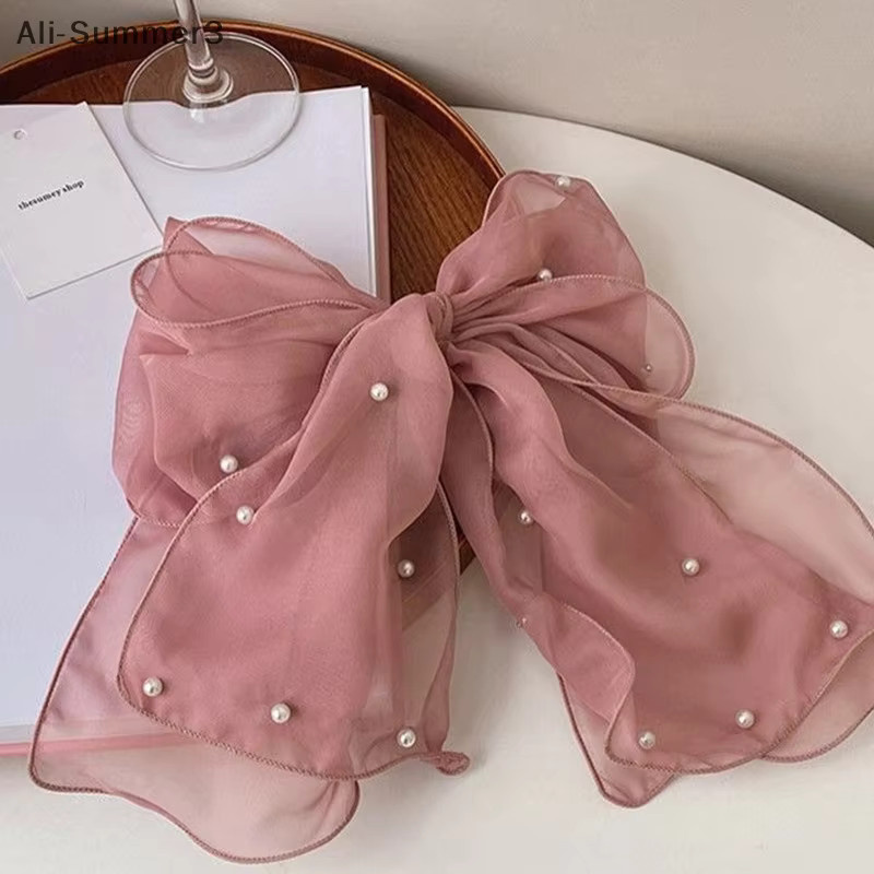 Haarspange Bogen, Chiffon, Perle, Damen - Bild 4