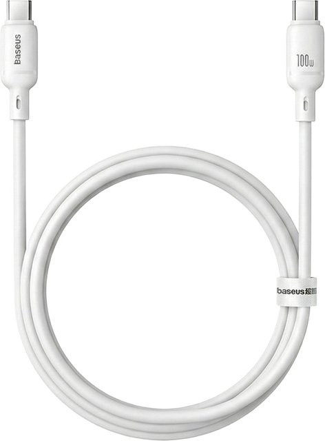 Baseus Silky USB-C Daten- und Ladekabel 100W in Weiß, Länge: 1 m - Bild 1