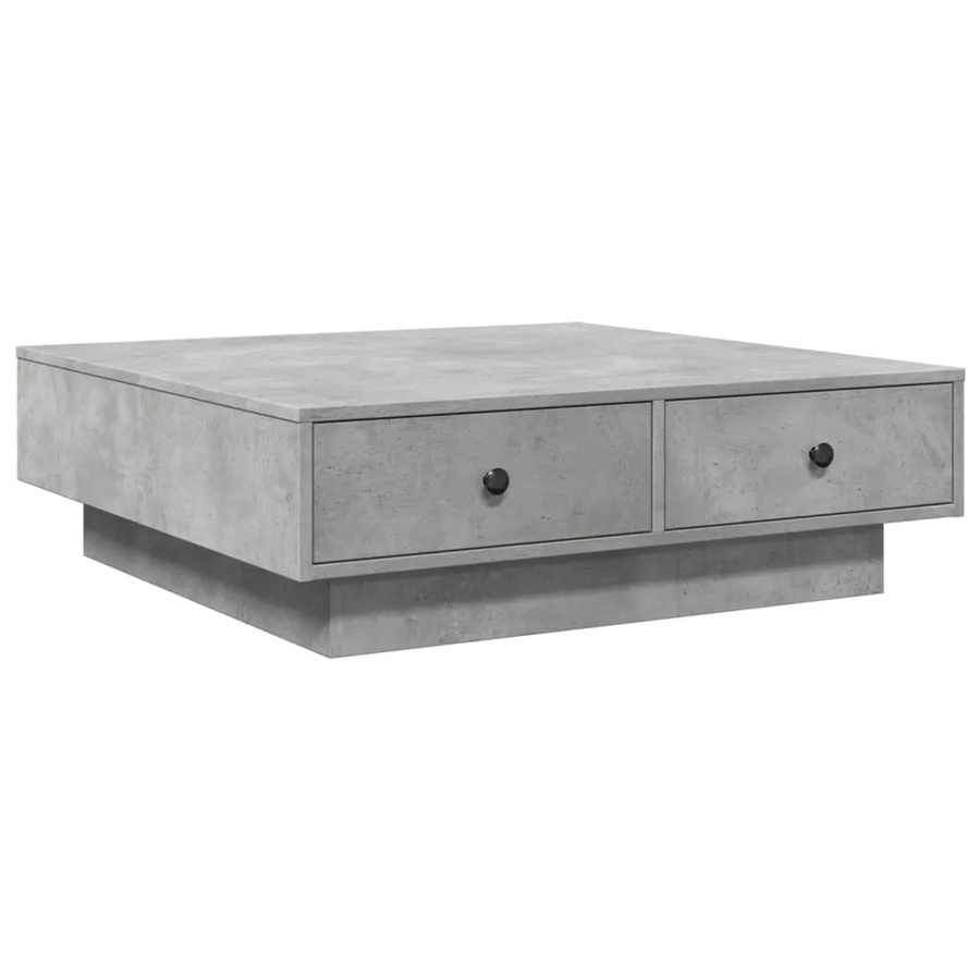 vidaXL Couchtisch in Betongrau im industriellen Stil aus Holzwerkstoff und Metall, B/T/H: 90 x 90 x 28 cm - Bild 2