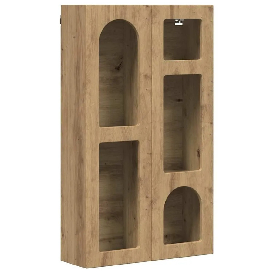 vidaXL Hängeschrank Artisan-Eiche in Braun aus Holzwerkstoff, B/T/H: 59 x 20 x 100 cm - Bild 2