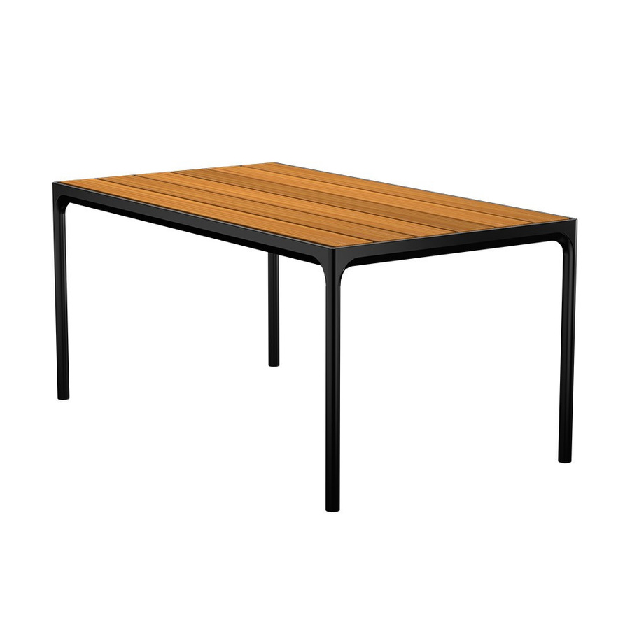 Houe Gartensitzgarnitur Set bestehend aus 5 Click Sesseln in Black und einem FOUR Gartentisch aus Bambus und Aluminium in Black, B/T: 160 x 90 cm - Bild 2