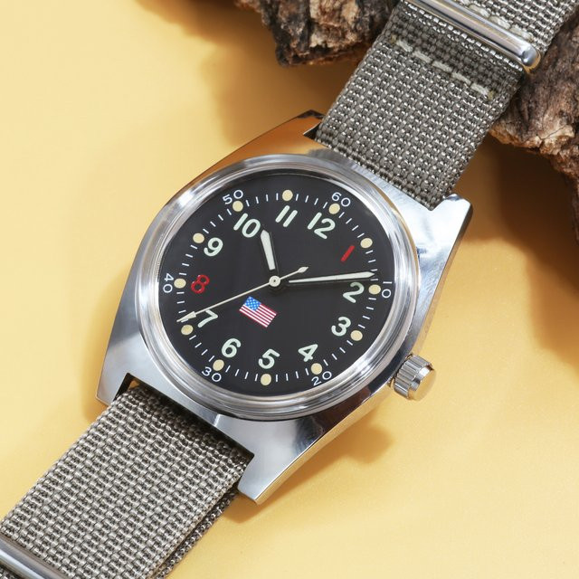 HEIMDALLR Armbanduhr, Handaufzug, Edelstahl, 36 mm, Herren, Schwarz - Bild 1