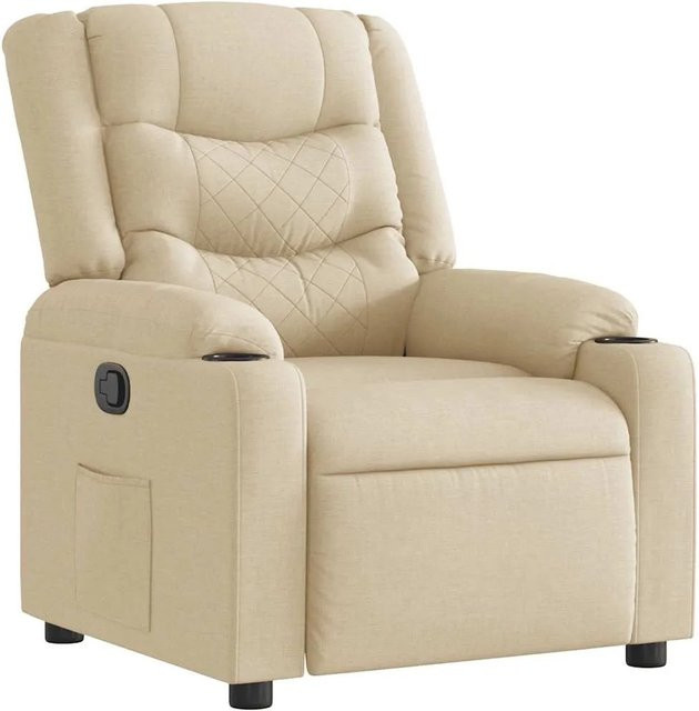 vidaXL Relaxsessel in Beige aus Stoff mit Armlehnen und manueller Hebelfunktion - Bild 1