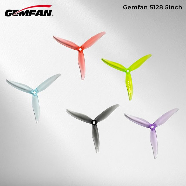 Gemfan Propeller 3-Blatt, 5 Zoll, Blau, 12-teiliges Set - Bild 1