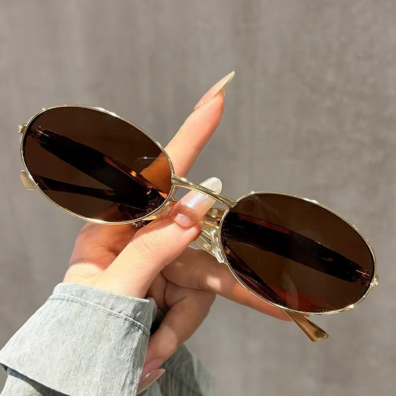 BMAD Sonnenbrille, oval, Metall, Vollrand, Gold, Damen - Bild 2
