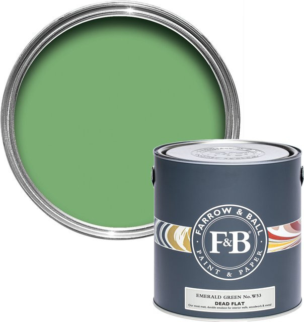 Farrow & Ball Dead Flat Wandfarbe Archiv Colour Emerald Green W53, 0,75 l - Bild 1