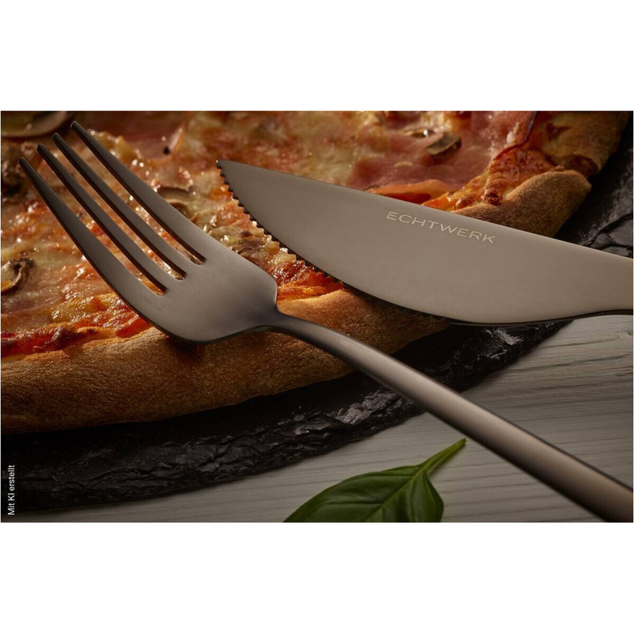 ECHTWERK Pizzabesteck Set Bari aus Edelstahl in Schwarz Matt, 8-teilig - Bild 3