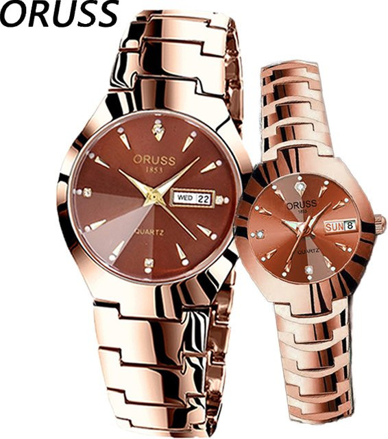 ORUSS Armbanduhr, Quarz, Edelstahl, Gold, Damen - Bild 1