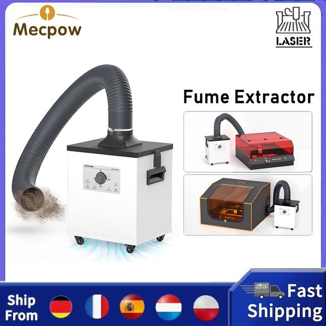 Mecpow P150 Rauchabsauger mit 150W Leistung, 3-Schicht-Filtration aus Vorfilter, HEPA und Aktivkohle, leise 50dB und mobil mit Rollen - Bild 1