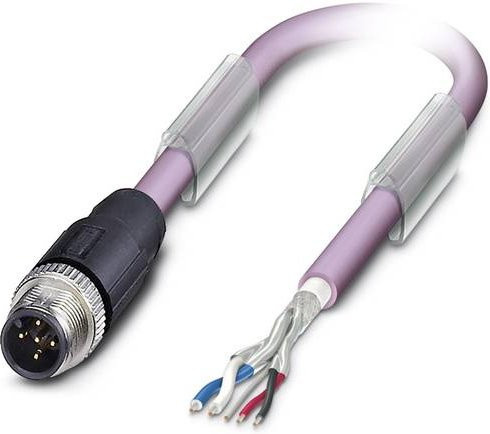 Phoenix Contact Sensor-Aktor-Datensteckverbinder M12 Stecker gerade, 5-polig, lila, 10,00 m - Bild 1
