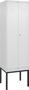 C+P PSA Doppel-Spind Classic PLUS Gestell mit 2 Abteilen, Farbe: Grau, H x B x T: 212 x 60 x 50 cm, mit Zylinderschloss - Bild 1