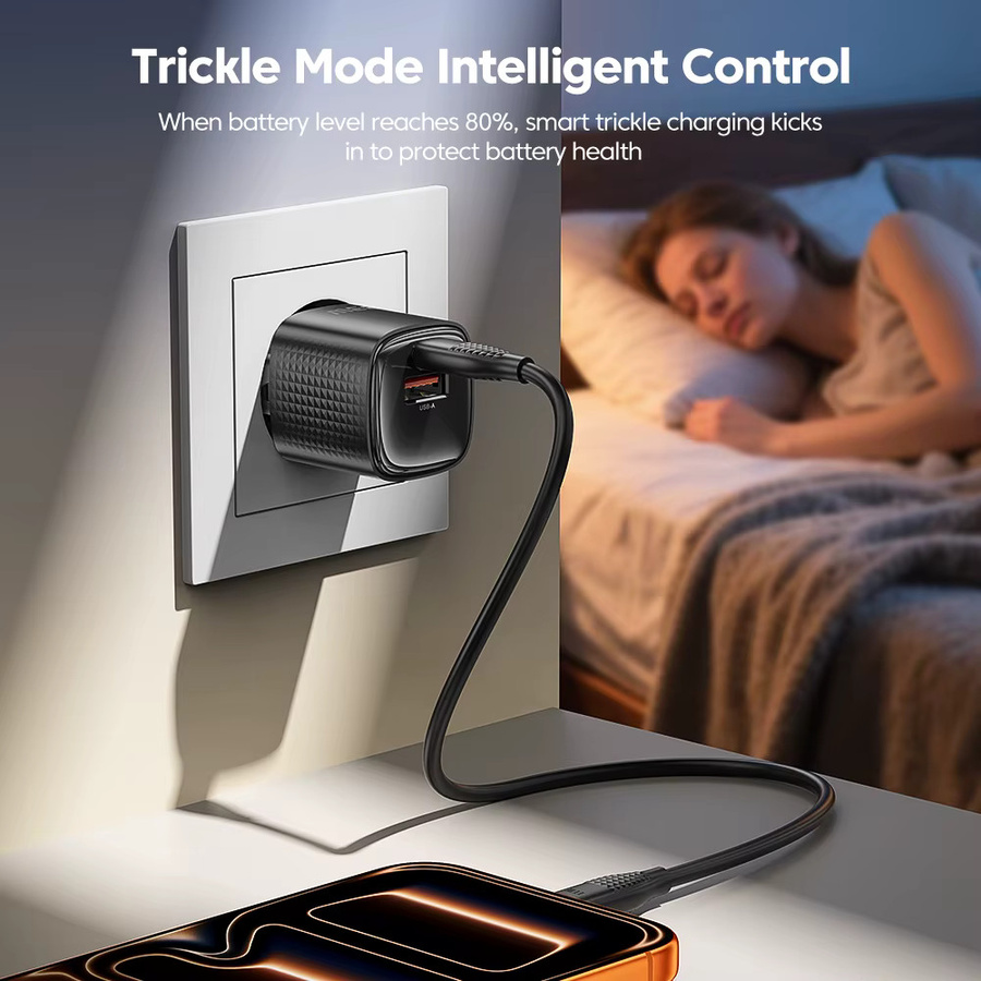 Toocki 33 W USB Typ C GaN Ladegerät mit PD und PPS für iPhone, iPad, Samsung und Huawei in Schwarz - Bild 3