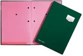 PAGNA Unterschriftenmappe de Luxe mit 10 Fächern in A4, Kunststoff, Pink und Grün - Bild 1