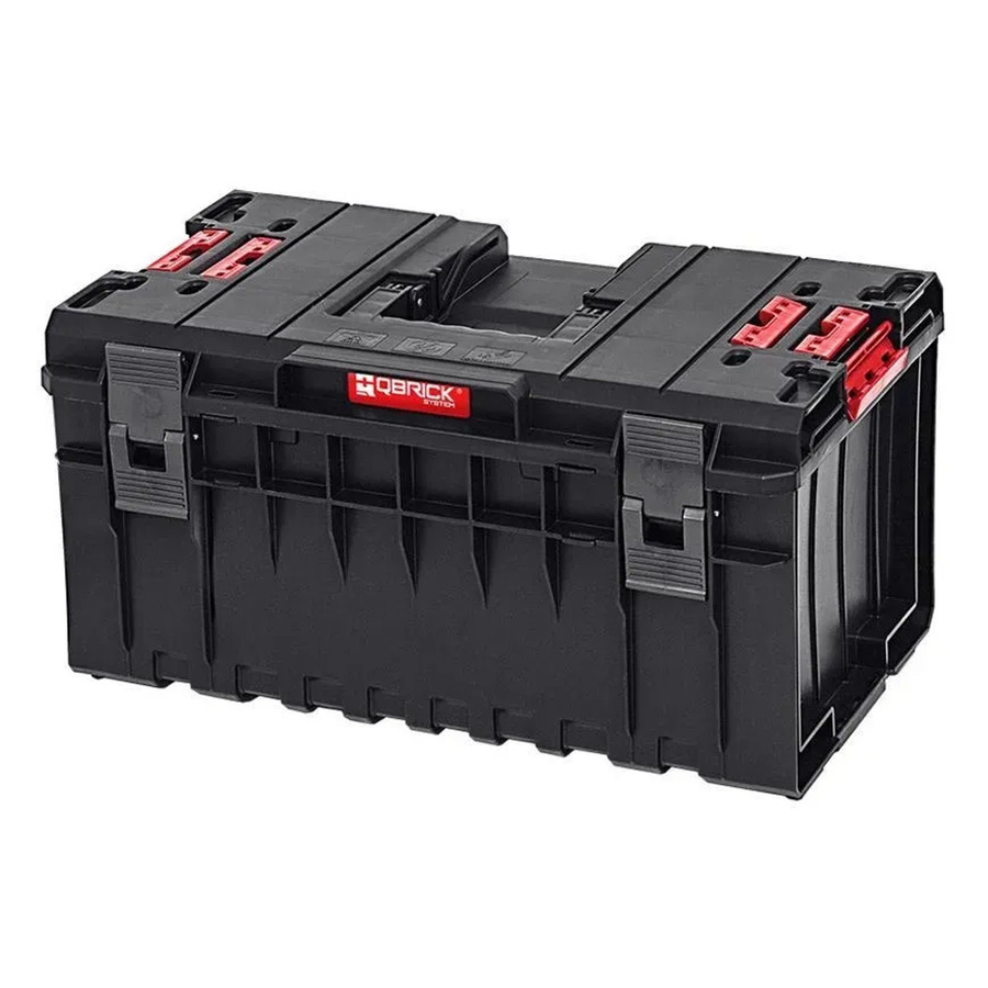 PROREGAL QBRICK Werkzeugkasten One mit zusätzlichen Verbindungsstücken, Schwarz, 38 Liter, stapelbar - Bild 2