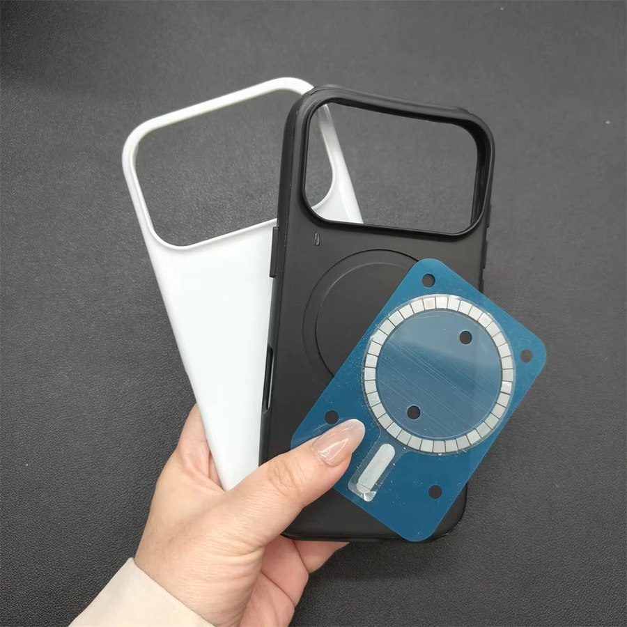 10 Stück magnetische 2-in-1 3D Sublimationshülle für iPhone 17 16 15 14 13 Pro Max in Weiß mit robustem Thermotransferdruck - Bild 2