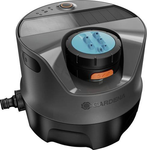 Gardena AquaPrecise Bewässerungscomputer solarbetrieben mit Bluetooth App in Schwarz und Anthrazit - Bild 1