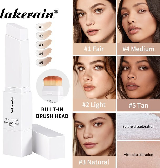 Lakerain Blanc Cover Cream Stick Foundation, Bronze, Creme - Bild 1