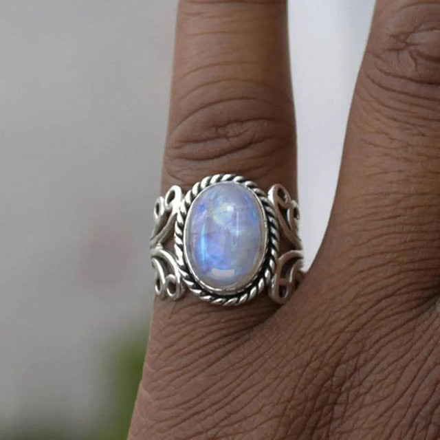 YIRAN Jewelry Ring, Opal-Imitat, Weiß, Damen - Bild 1
