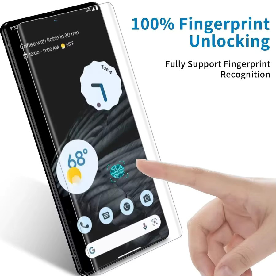 2er-Set UV-gehärtetes Glas Display-Schutzfolie für Google Pixel 8 Pro, Pixel 7 und Pixel 6 Pro, transparent, Vollabdeckung - Bild 3