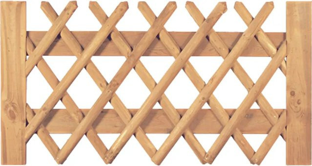 T & J Jägerzaun Doppeltor aus Nadelholz in Braun, B: 300 cm, H: 80 cm - Bild 1