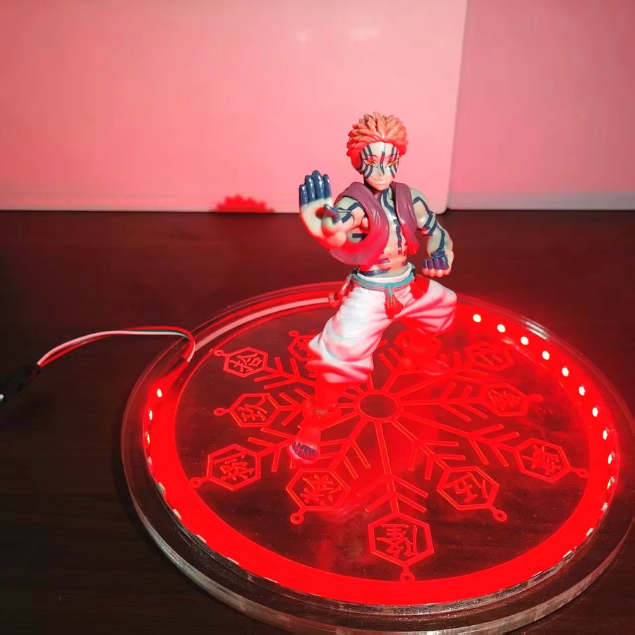 Bandai Anime Demon Slayer Kimetsu no Yaiba Infinity Castle Akaza Actionfigur mit LED-Lichtmodell in Multicolor - Bild 2