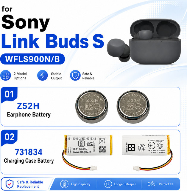 Wiederaufladbarer Akku für Sony LinkBuds S WF-LS900N TWS Ohrhörer-Ladecase inklusive Werkzeug - Bild 1